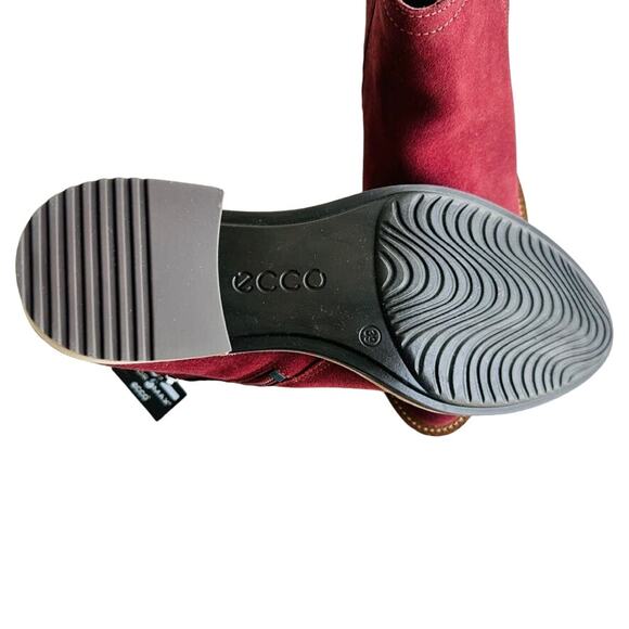 ECCO Shape 35 Ankle Boot Andorra Suede Size 39 / US 9 NEW Red Burgundy - Picture 6 of 9
